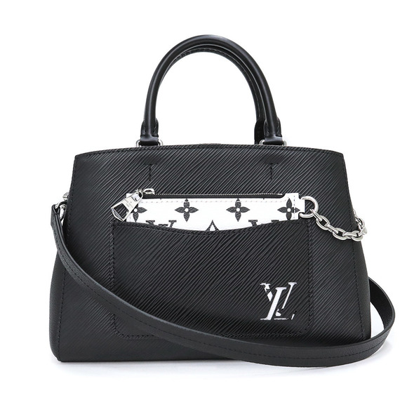 Louis Vuitton Marelle Tote BB Epi Grain Leather Noir Black Silver - Picture 1 of 10